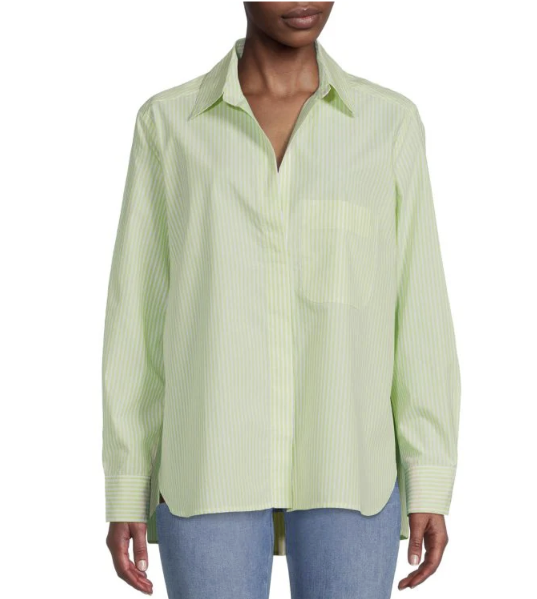 French Connection Rhodes Pinstripe Cotton Shirt