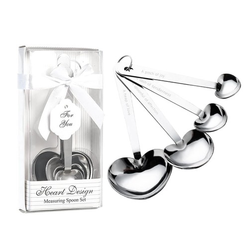 Love Heart Shape Design Measuring Spoons Set