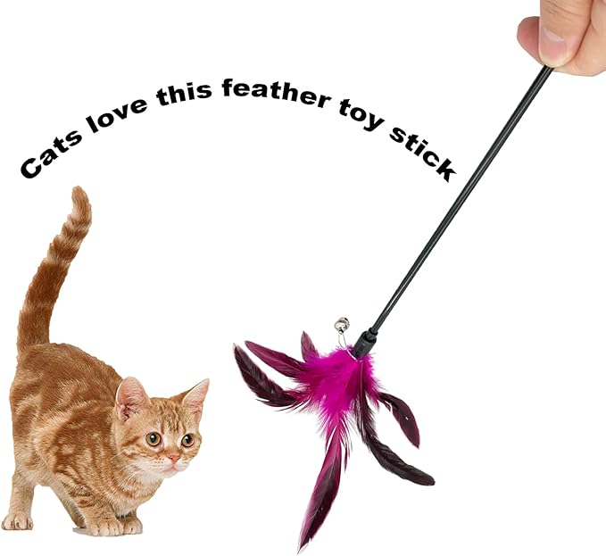 Cat Wand Toy Feather Stick 