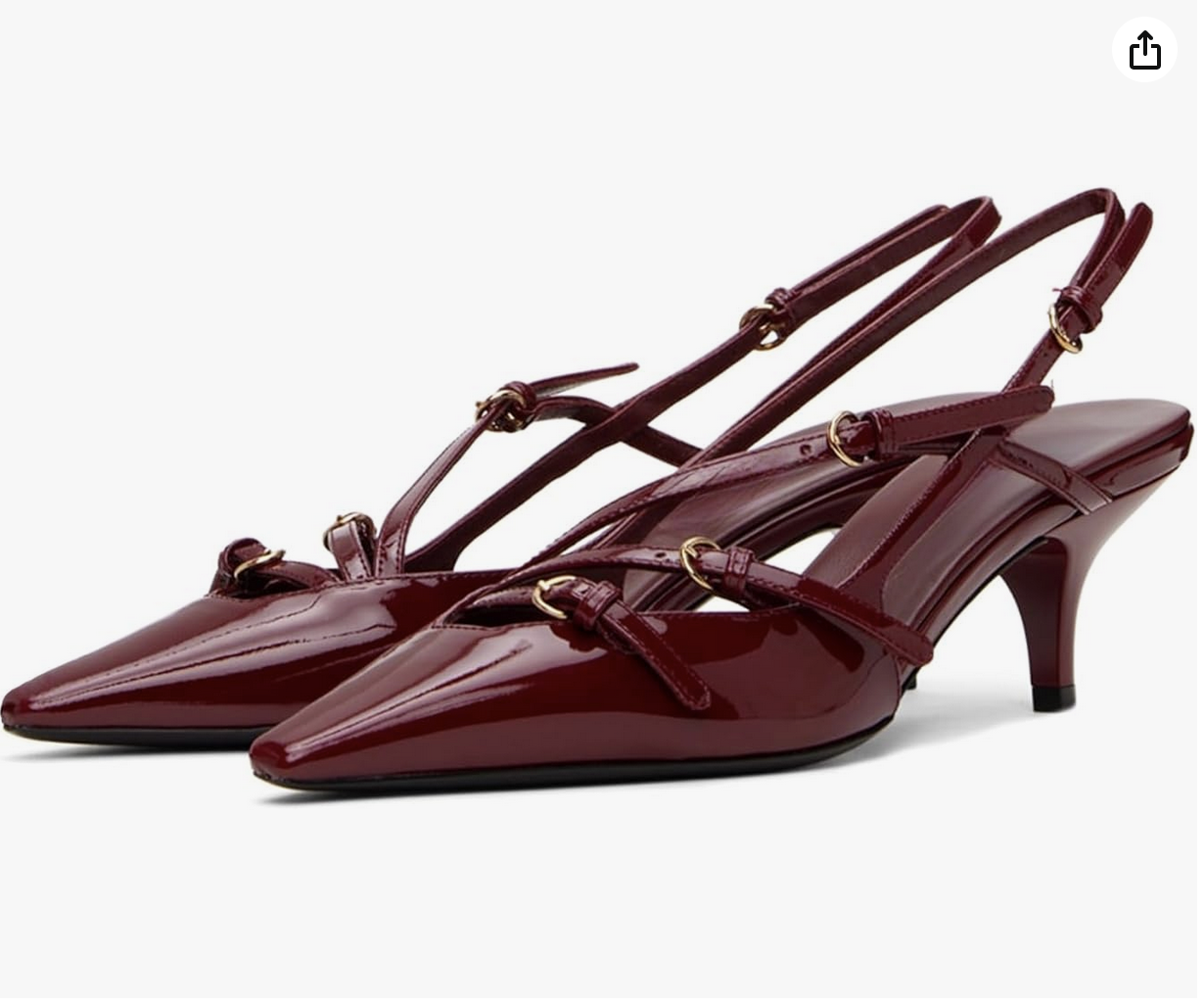 Slingback Kitten Heels for Women Stiletto Heels Pointed Toe
