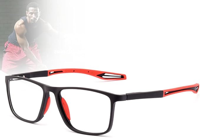 KHBVCG TR Ultra-light Silicone Sports Anti-blue Light Myopia Glasses, Unisex Anti Eyestrain Nearsighted Glasses