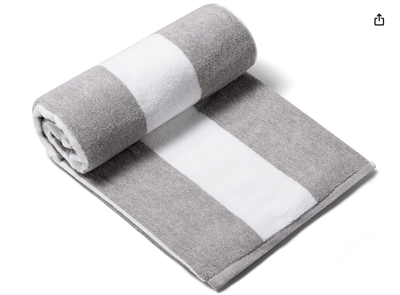 Grey CLOWOOD Plush Oversized Beach Towel