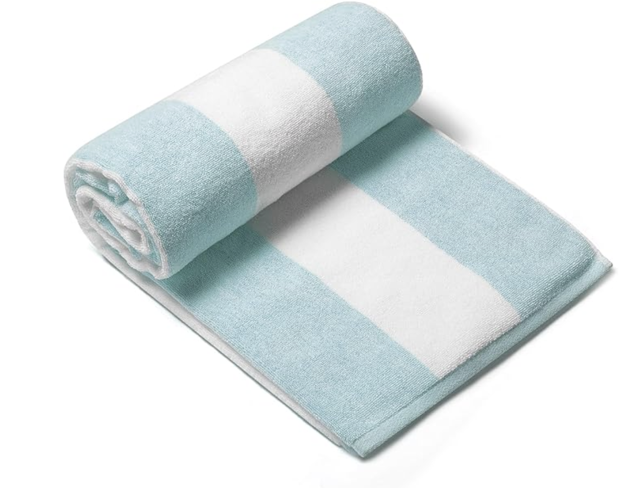 Aqua CLOWOOD Plush Oversized Beach Towel