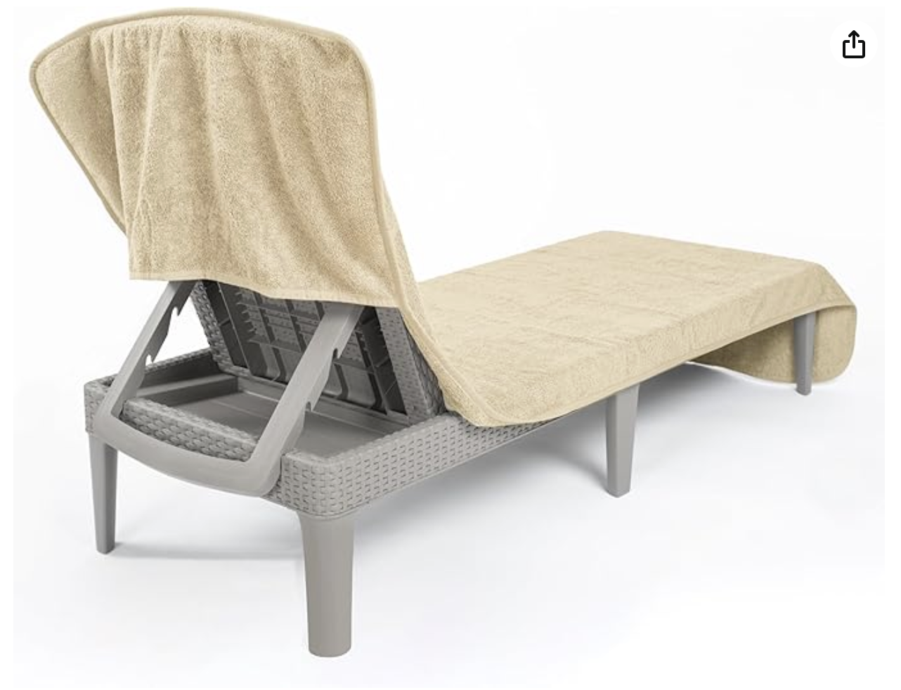 Cotton Paradise Lounge Chair Towel with Pocket