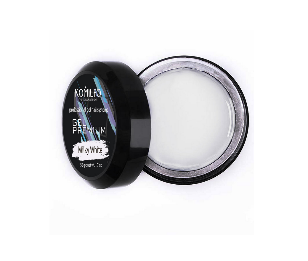 Komilfo Gel Premium Milky White 50 ml | www.kodiprofessional.com 