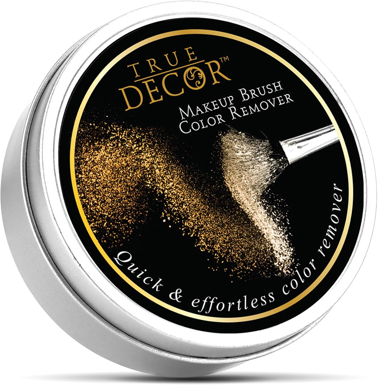 True Decor Makeup Brush Cleaner – Dry Color Removal Sponge Cleans Natural and Synthetic Makeup Brushes Without Water or Chemicals – Double-Sided, Reusable and Travel-Friendly